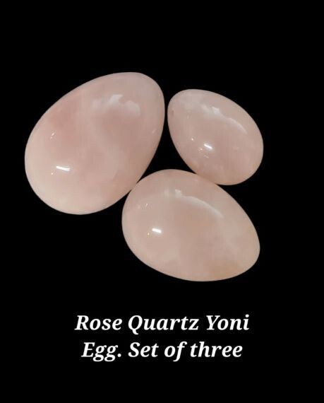 Rose Quartz Yoni egg set of 3