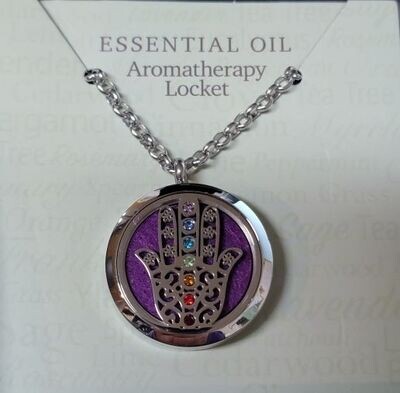 Aromatherapy Hamsa Chakra Necklace