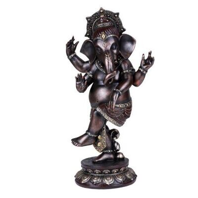 Ganesh Dancing Dark Bronze 13 inch