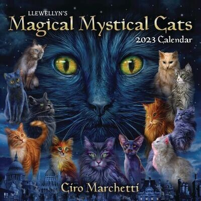 2023 Llewellyn's Magical Mystical Cats Wall Calendar