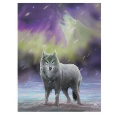 Aurora Wolf Canvas Print 10 inch x 7.5 inch