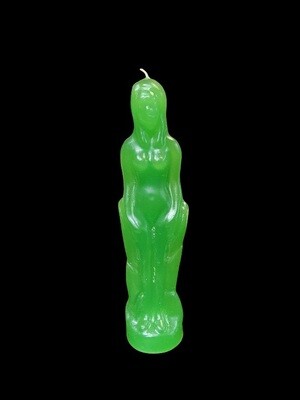 Green Female figure candle