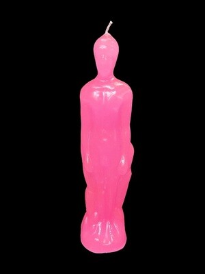 Pink Male Figure Candle