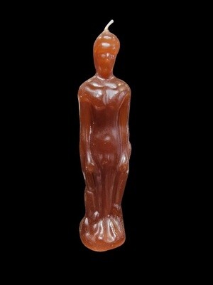 Brown Male figure candle
