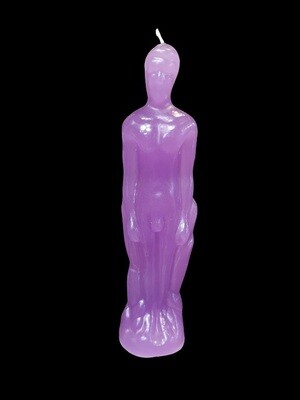 Purple Male figure candle