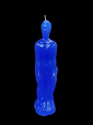 Blue Male figure candle