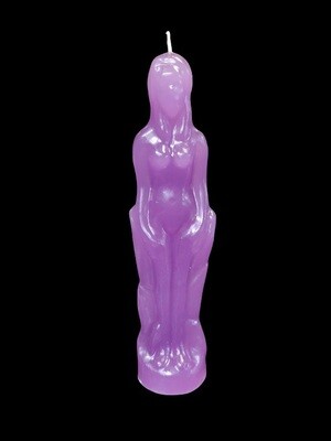 Purple Female figure candle