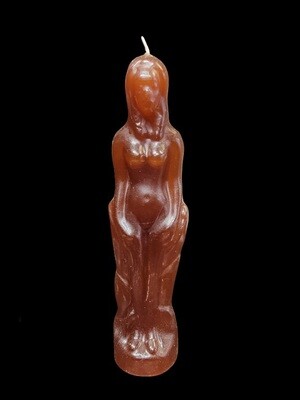Brown Female figure candle