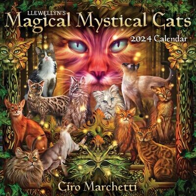 2024 Llewellyn 's Magical Mystical Cats Wall Calendar