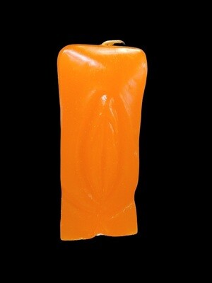 Orange Vulva Candle 6 inch