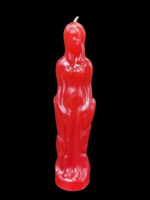 Red Female figure candle