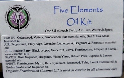 Five Elements Oil Kit - 8.5ml Roll-On bottle