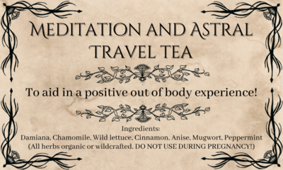 Meditation astral travel tea 1oz bag