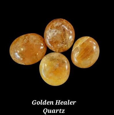 Golden Healer Quartz Palm Stone 8.50