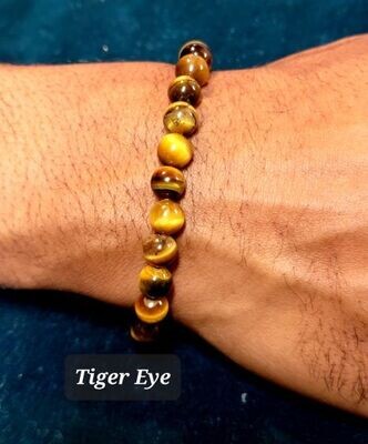 Tiger Eye 8mm stone bead bracelet