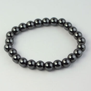 Hematite 8mm stone bead bracelet