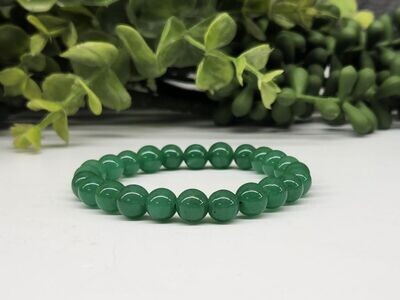 Jade 8mm Stone Bead Bracelet