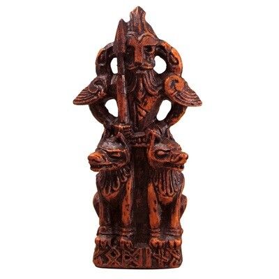 Odin All Father Statue - small wood finish
