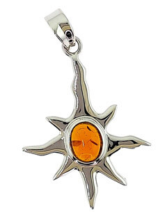 Amber Sun Pendant (3903)