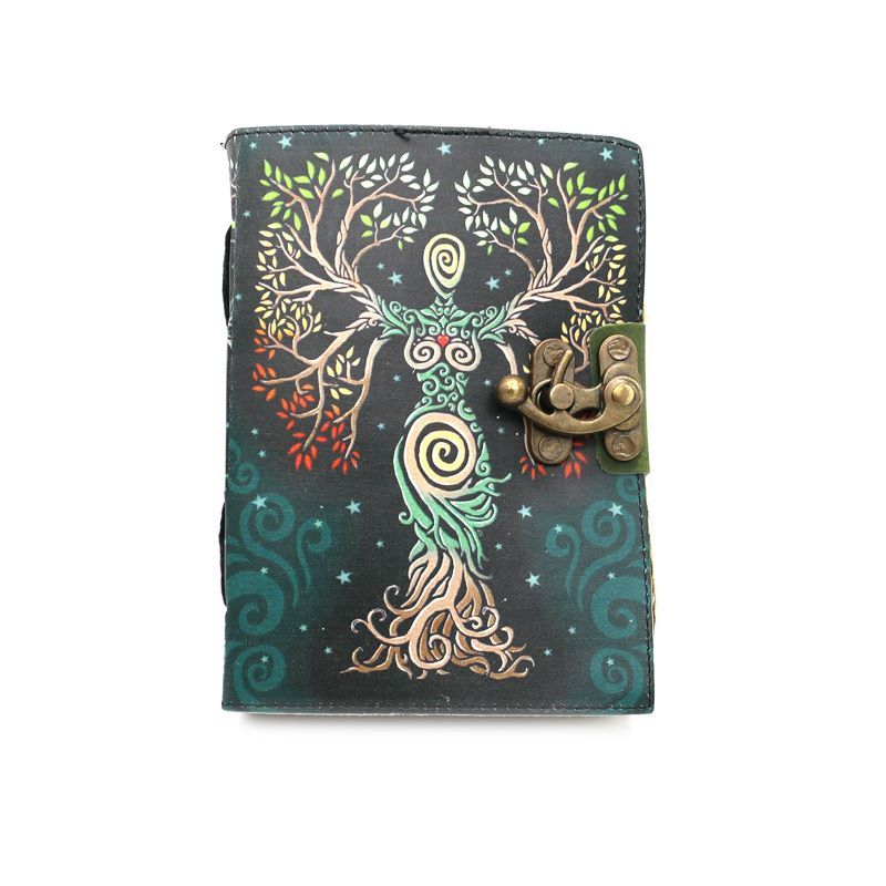 Tree Goddess Leather Journal Color 5 x 7 inch