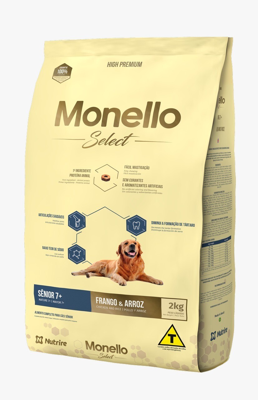 Monello Senior Adulto +7 Pollo y Arroz 7Kg