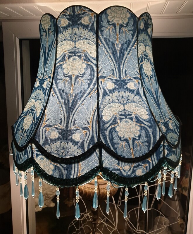 lampadaire Napoléon III grande pagode bleue