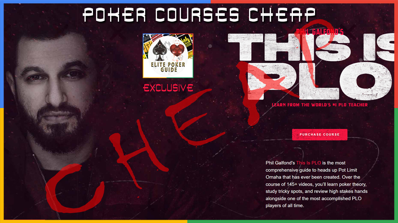 RUN IT ONCE — THIS IS PLO — Phil Galfond Course Cheap