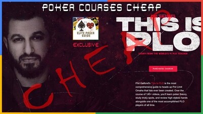 RUN IT ONCE — THIS IS PLO — Phil Galfond Course Cheap