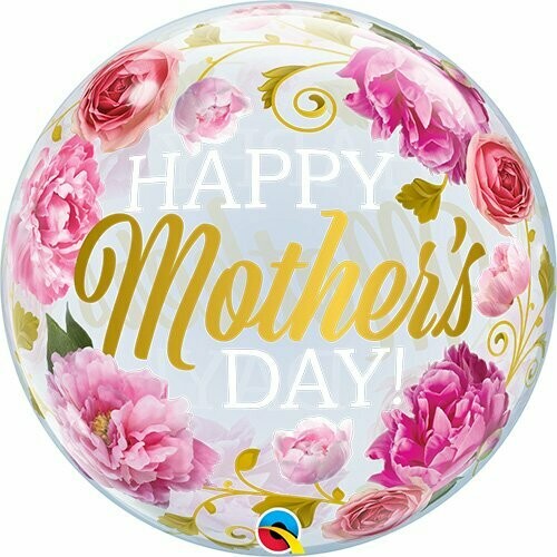 Mothers day peony bubble balloon
