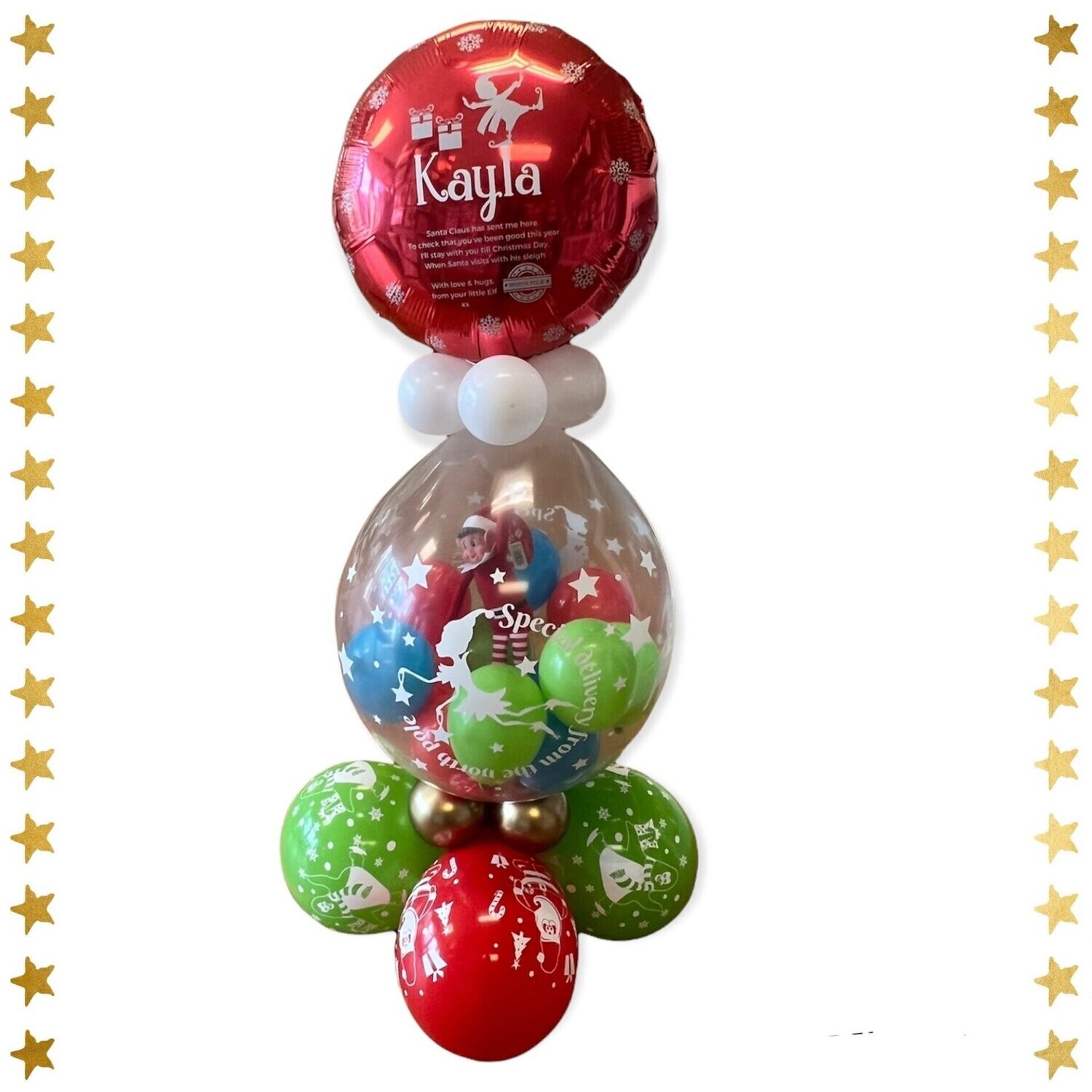 Elf Arrival balloon with 18" Foil