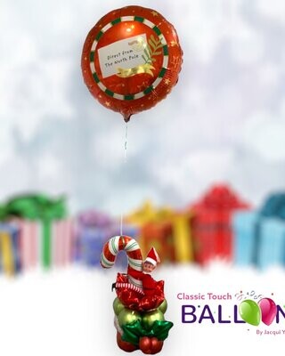 Holly Jolly Elf arrival balloon