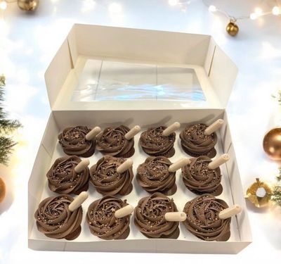 12 Chocolate Cupcakes with a Baileys shot
