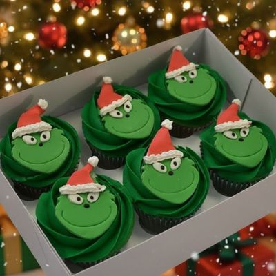 Box of 6 Grinch Cupcakes