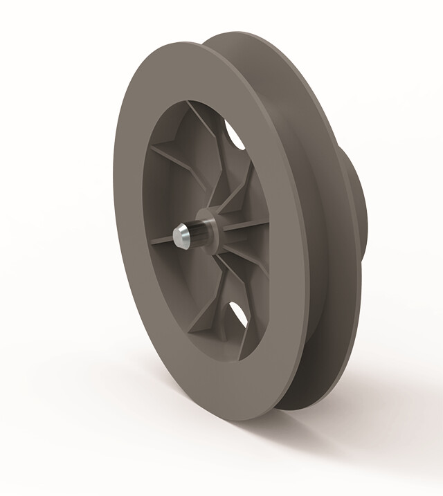 PVC-Gurtscheiben 22mm RW 65
 mit Zapfen