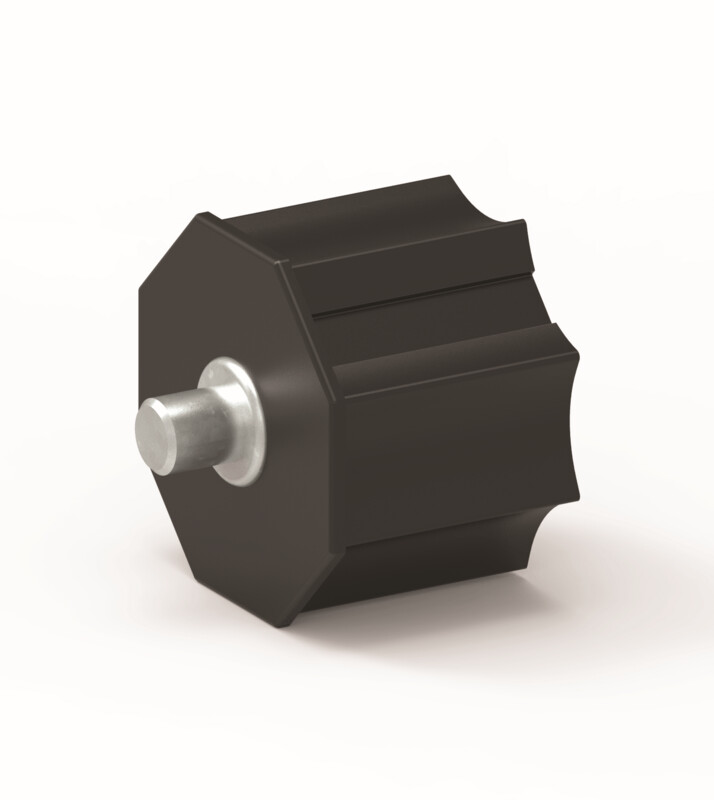 PVC-Kapsel mit Zapfen, 55 mm lang Achtkantwellen SW 60 PVC-Kapsel mit Zapfen, 55 mm lang Achtkantwellen SW 60