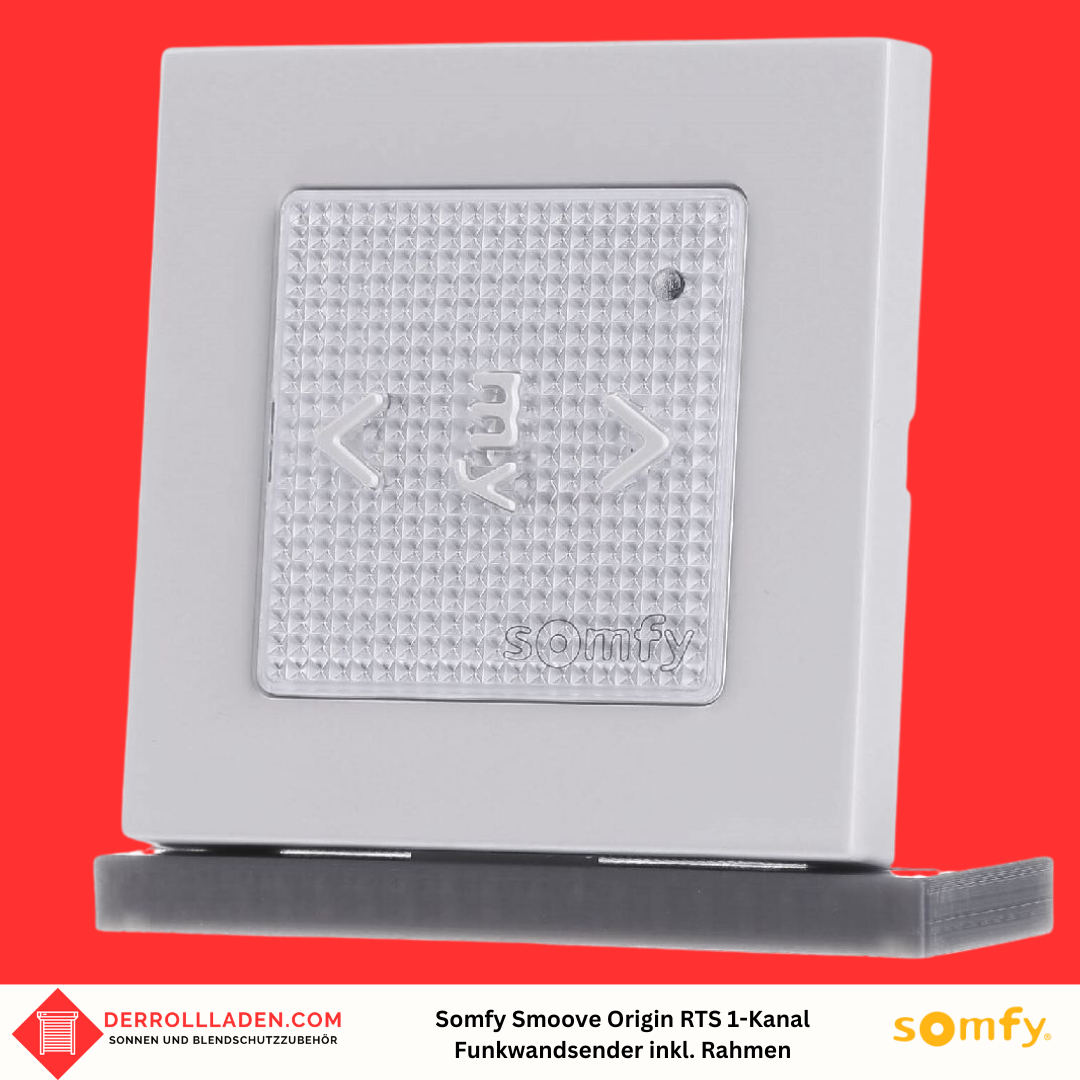 Somfy Smoove Origin RTS 1-​Kanal Funkwandsender inkl. Rahmen