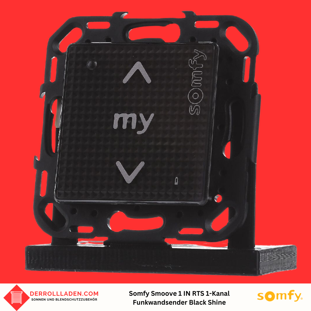 Somfy Smoove 1 IN RTS 1-​Kanal Funkwandsender Black Shine