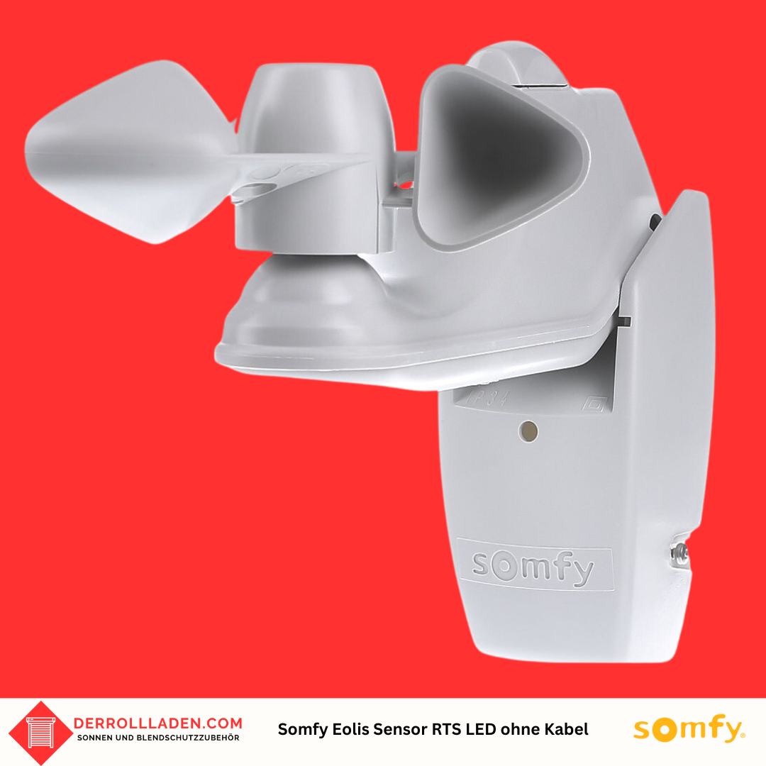 Somfy Eolis Sensor RTS LED 5 m Kabek schwarz, lose