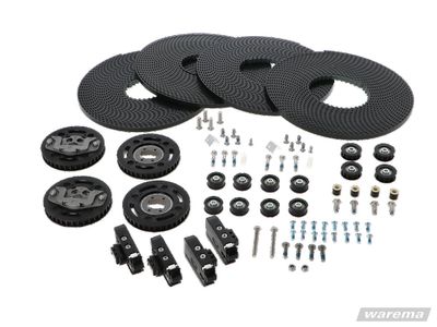 WAREMA Reparaturset für W8 Wintergartenmarkise, Zahnriemenwechsel-Set W8, 2 Anlagen - 2 Antriebe, 6,0 m