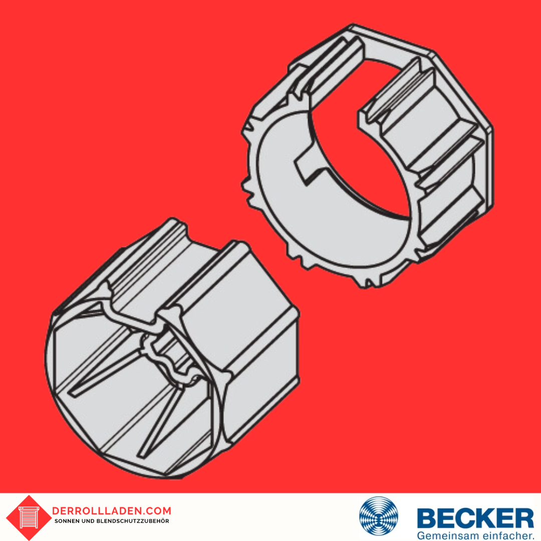 Adapterset S60L für Achtkantwelle SW 60 | für Becker Rohrmotoren Baureihe R