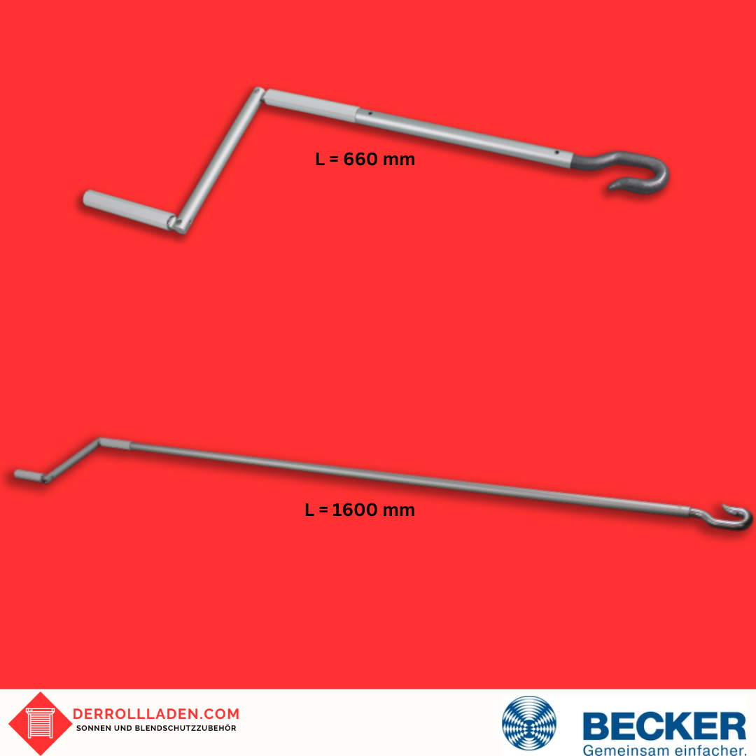 Becker Gelenkkurbel mit Haken ( Kurz und Lang)