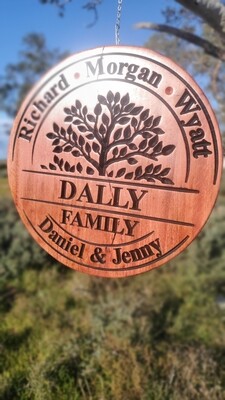 Round Family Name Sign (Family Names)
