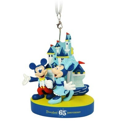 Mickey and Minnie Mouse Figural Ornament – Disneyland 65th Anniversary