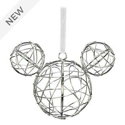 Disneyland Paris Mickey Mouse Silver Metal Hanging Ornament