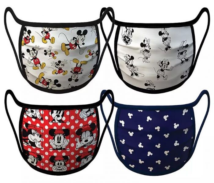 Mickey and Minnie Cloth Face Mask 4 Pack