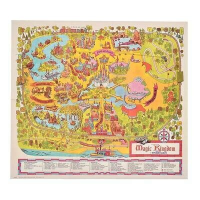 Walt Disney World - Magic Kingdom Souvenir Map Reproduction