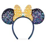 Walt Disney World 50th Anniversary Minnie Mouse Jeweled Bow Ear Headband