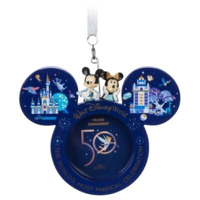 Walt Disney World 50th Anniversary Mickey and Minnie Mouse Frame Ornament