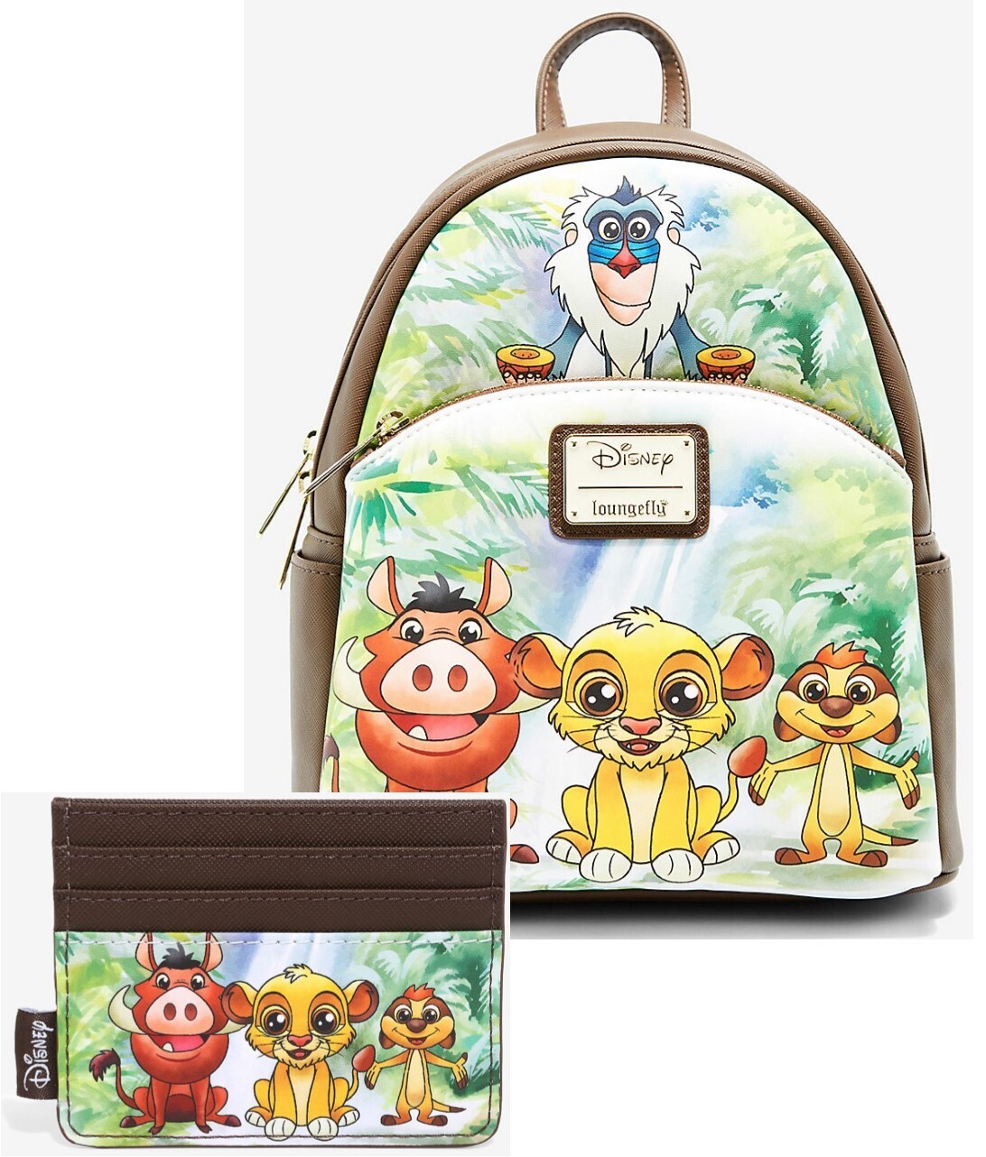 The Lion King - Loungefly Disney Chibi Simba & Friends Mini Backpack and  Cardholder Set