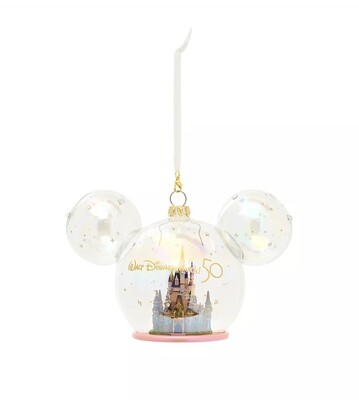 Walt Disney World 50th Anniversary Fantasyland Castle Mickey Icon Ornament